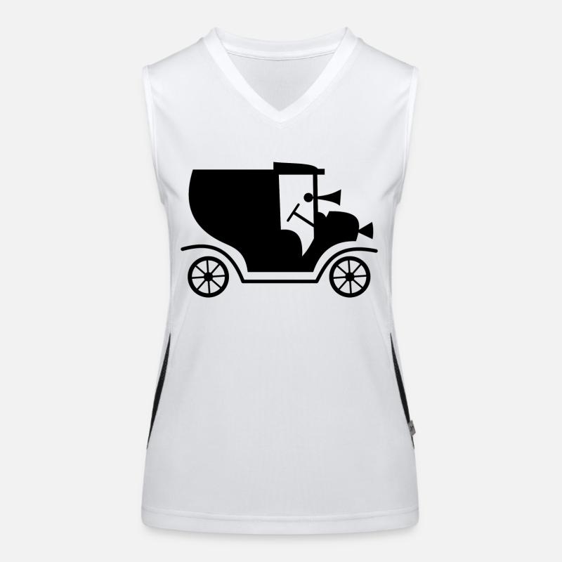 Auto Retro Automobil Oldtimer Funktionelles Kontrast-Tank Top für Frauen