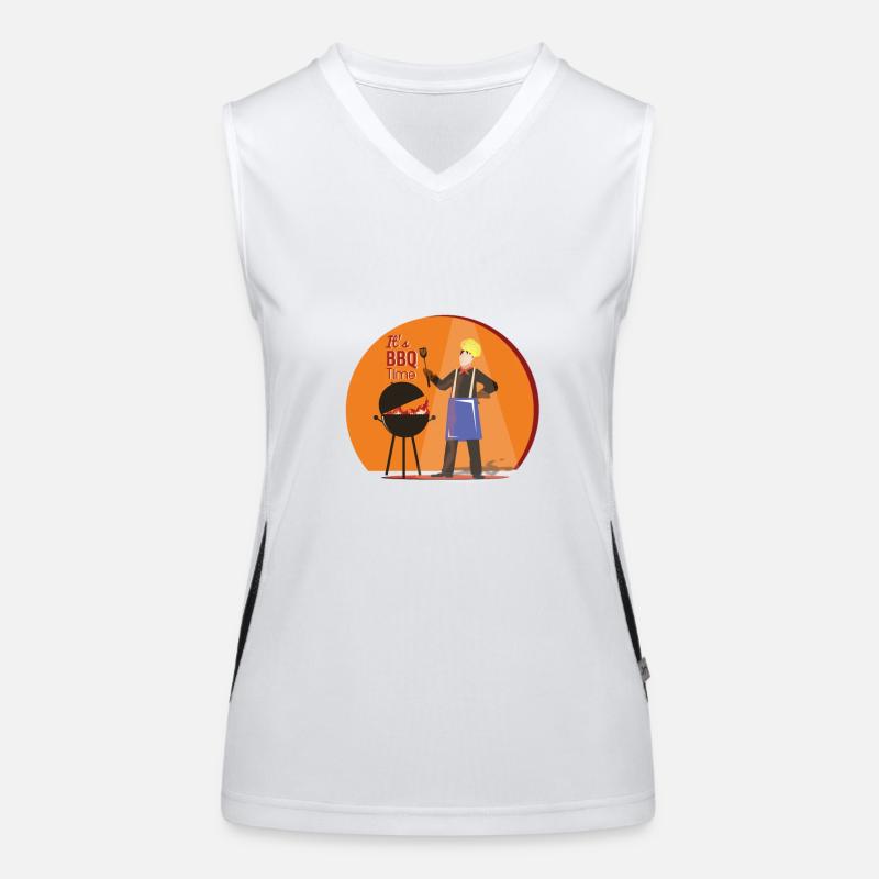 son temps de barbecue Débardeur respirant contrasté Femme
