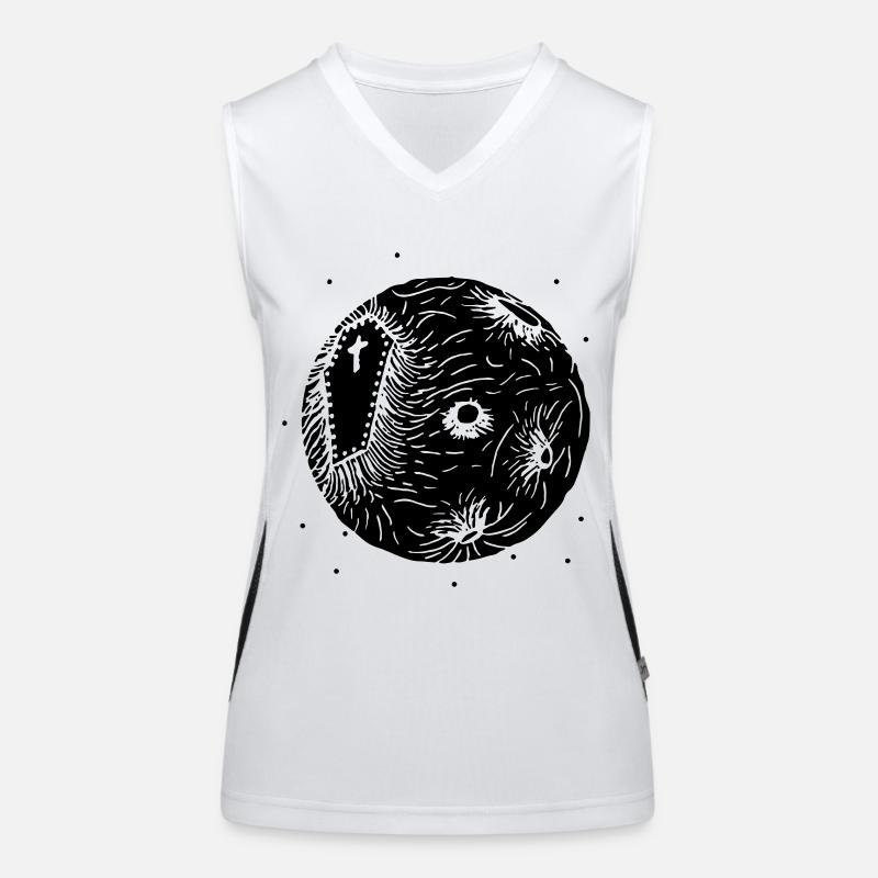 Toter Planet - Strafplanet - Todesstern Funktionelles Kontrast-Tank Top für Frauen