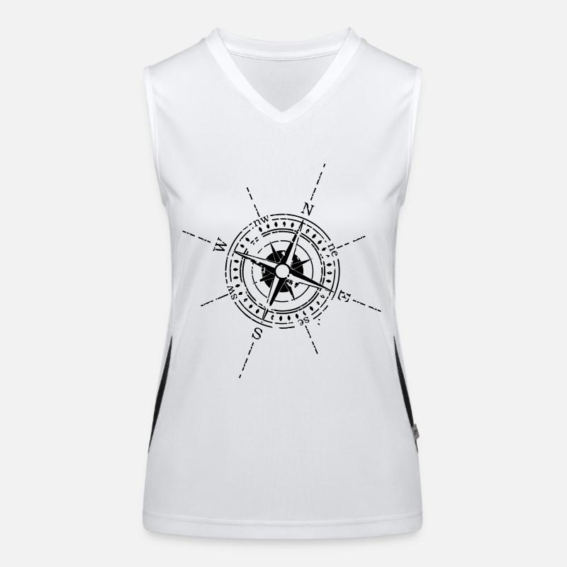 Kompass Funktionelles Kontrast-Tank Top für Frauen