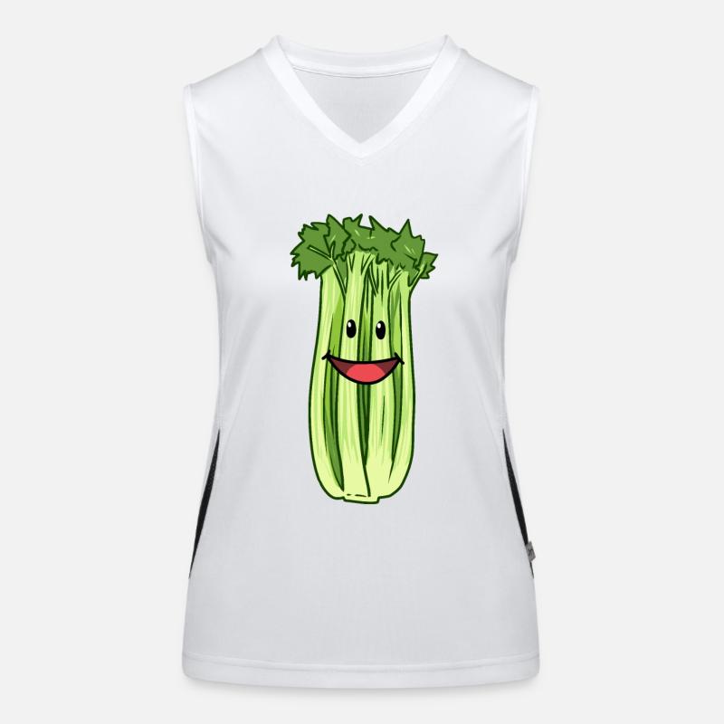 Celery Celery Celery Vegetables Healthy Vegans Women's Functional Contrast Tank Top