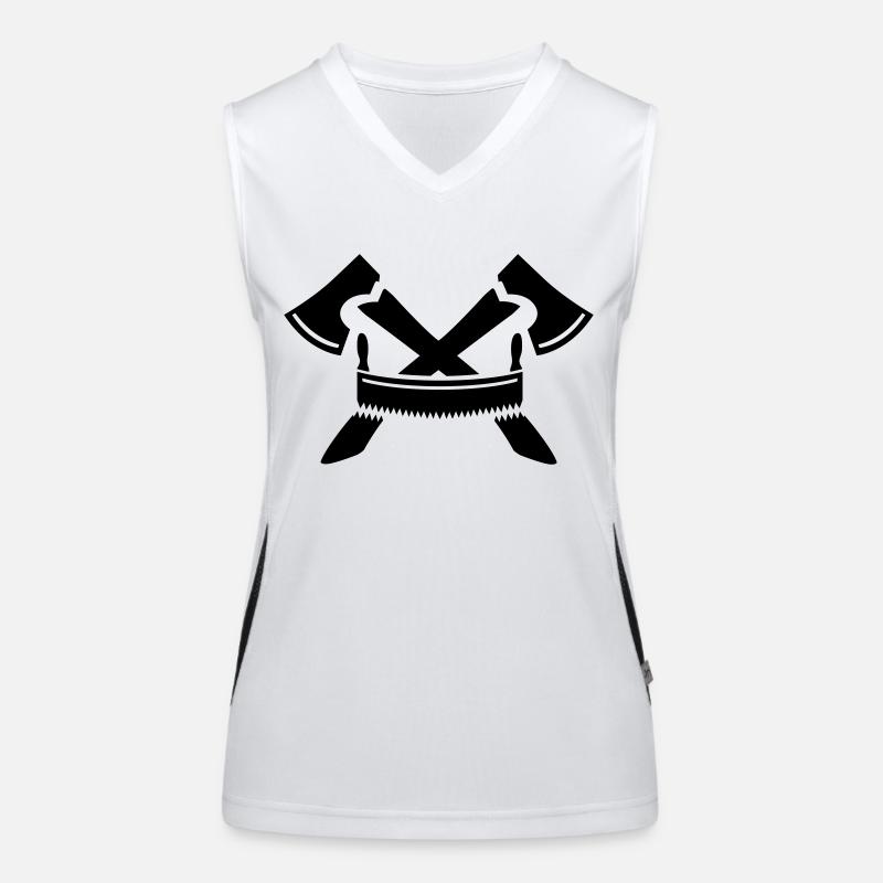 Holzfäller Funktionelles Kontrast-Tank Top für Frauen