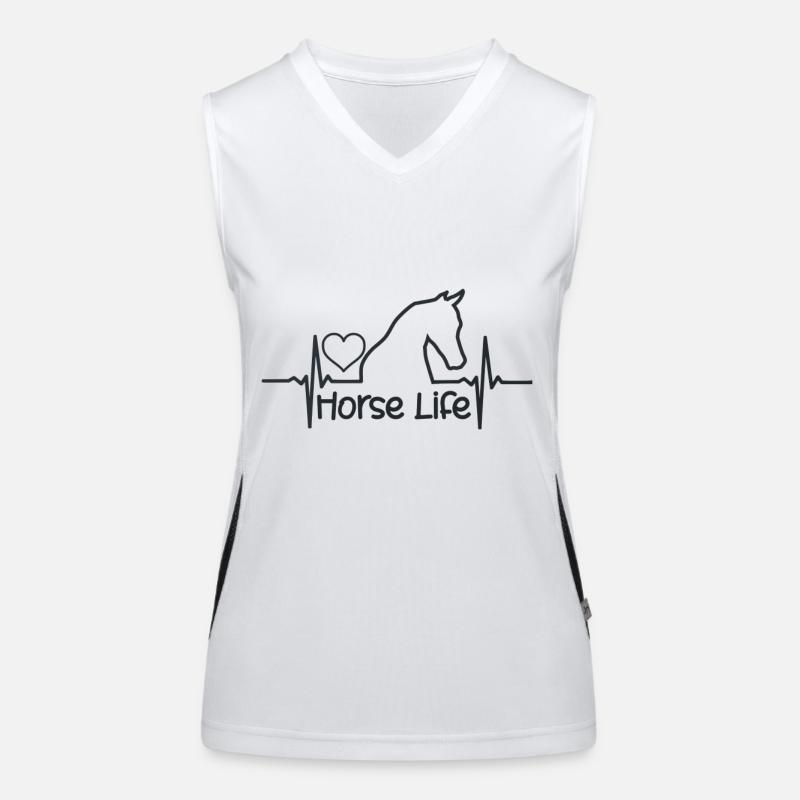 Pferde Mädchen Funktionelles Kontrast-Tank Top für Frauen