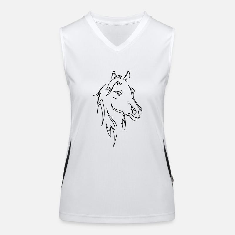 Tête de cheval Débardeur respirant contrasté Femme