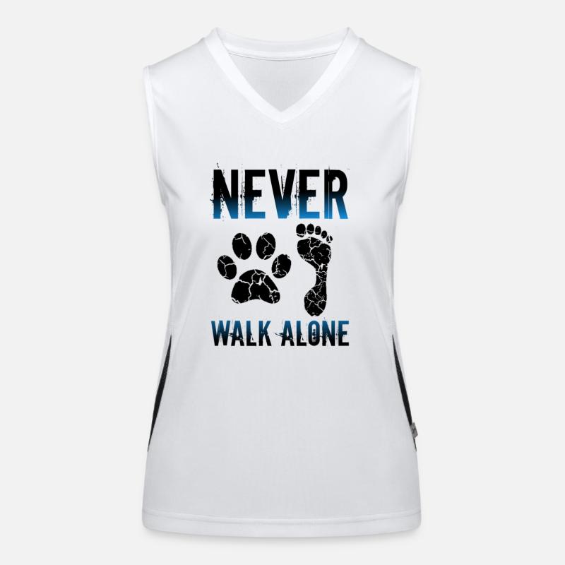 Dog walking Women's Functional Contrast Tank Top