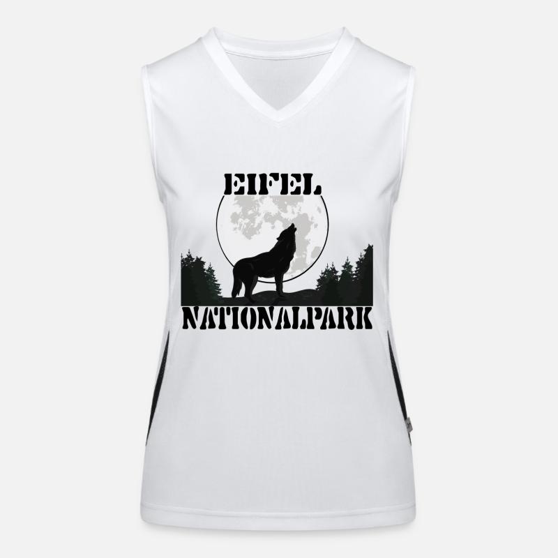 Eifel National Park Wolf, gift nature shirt Women's Functional Contrast Tank Top