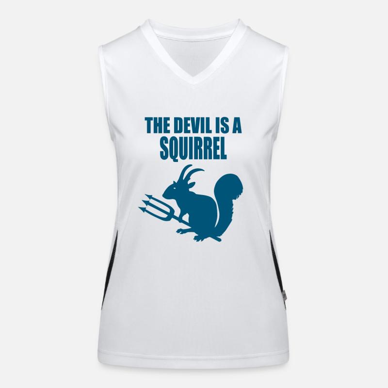 Der Teufel ist ein Eichhörnchen, Devil Squirrel Funktionelles Kontrast-Tank Top für Frauen