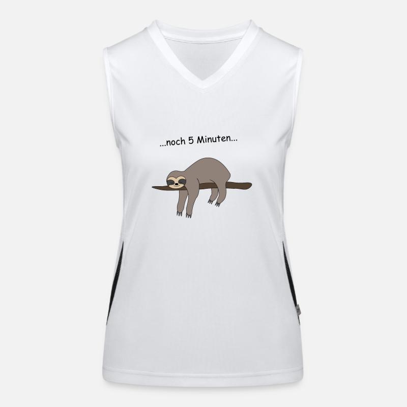 Faultier Schlafen Wecker Funktionelles Kontrast-Tank Top für Frauen
