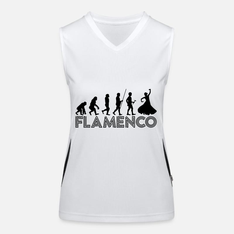 Flamenco Evolution 2 - Black Women's Functional Contrast Tank Top