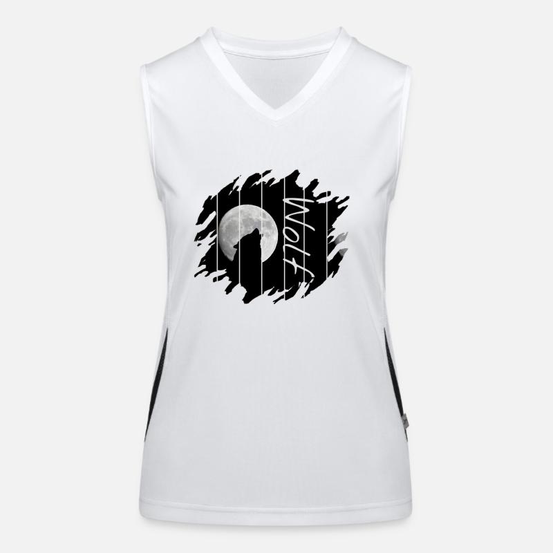 Wolf Funktionelles Kontrast-Tank Top für Frauen