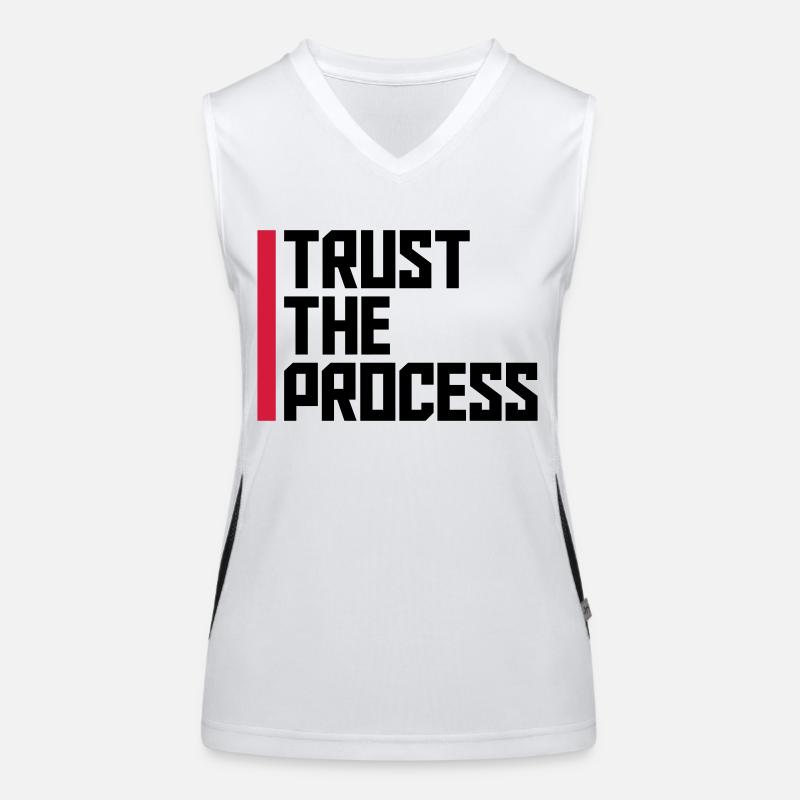 trust the process Quote Women's Functional Contrast Tank Top