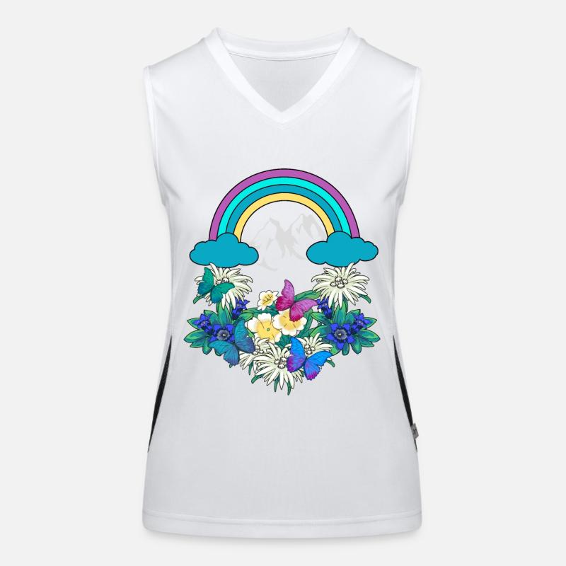 Austria Tyrol Rainbow Spring Nature Alm Women's Functional Contrast Tank Top
