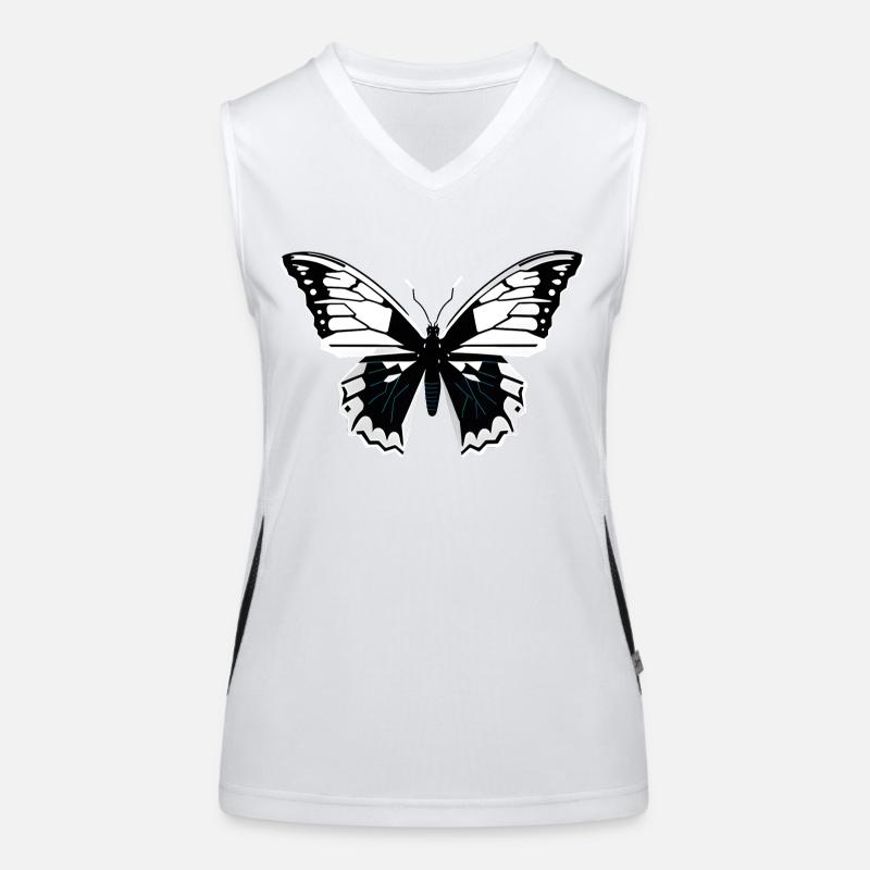 Papillon minimaliste Débardeur respirant contrasté Femme