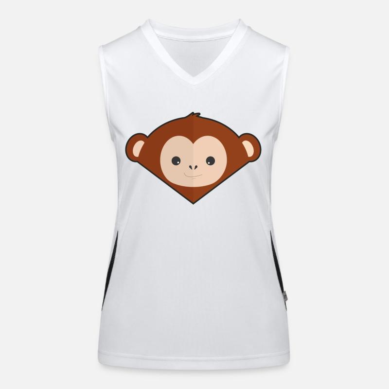 Cute Simple Monkey Women's Functional Contrast Tank Top