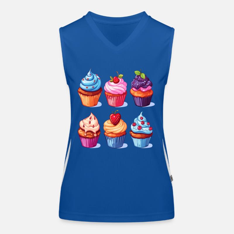Cupcakes Cupcake Süßigkeiten Backwaren Funktionelles Kontrast-Tank Top für Frauen