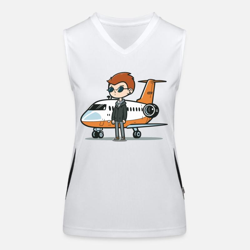 Der Jet-Setter Funktionelles Kontrast-Tank Top für Frauen