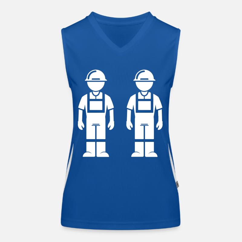 Construction Worker Team Women's Functional Contrast Tank Top
