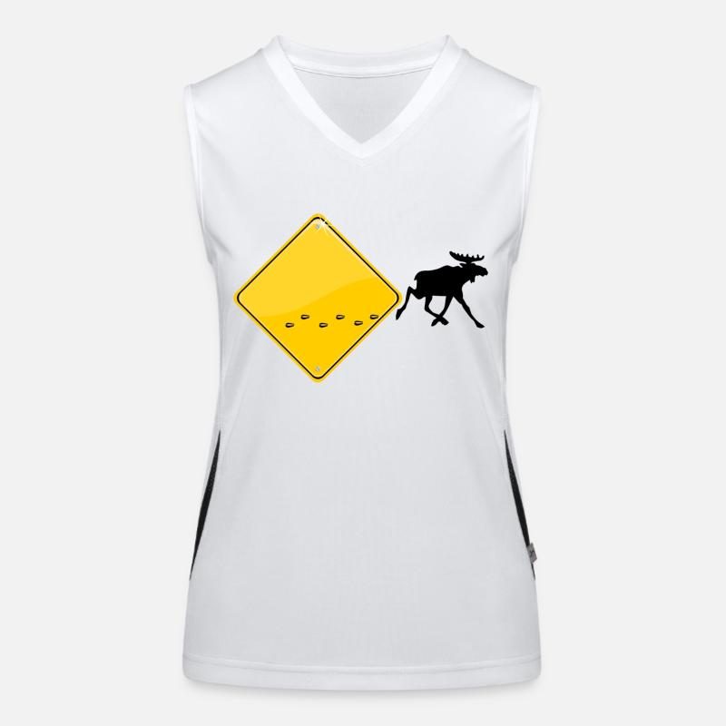 Elch Schild Funktionelles Kontrast-Tank Top für Frauen