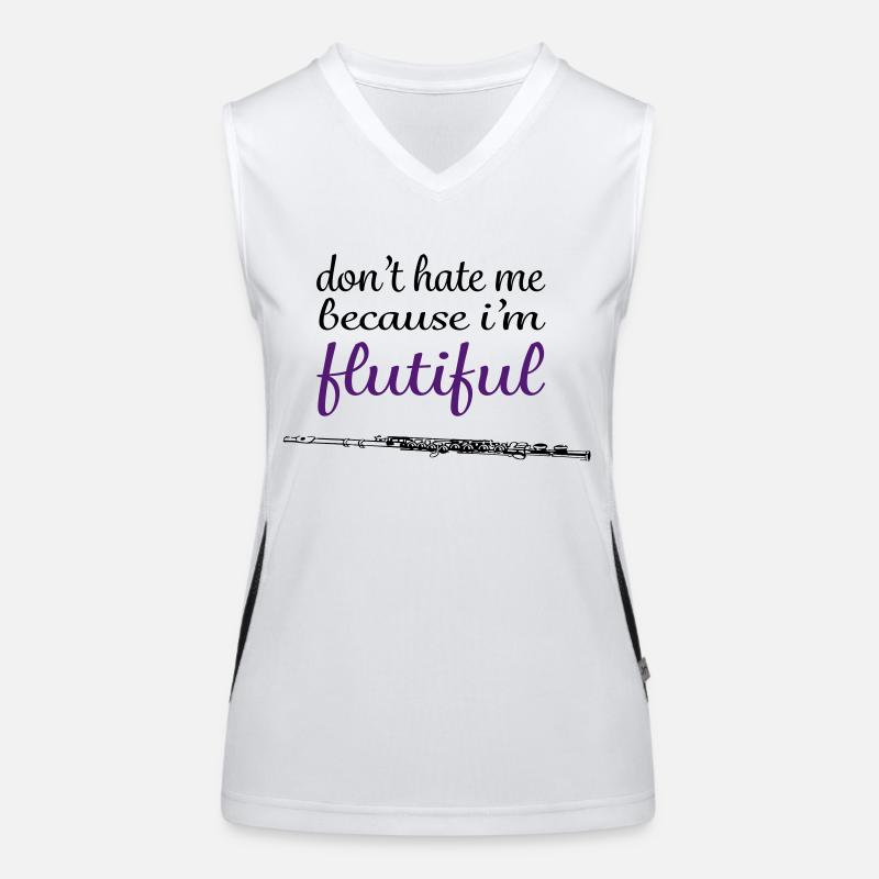 don't hate me because i'm flutiful Women's Functional Contrast Tank Top