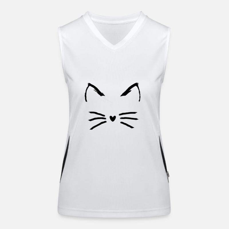 Cat motive Women's Functional Contrast Tank Top