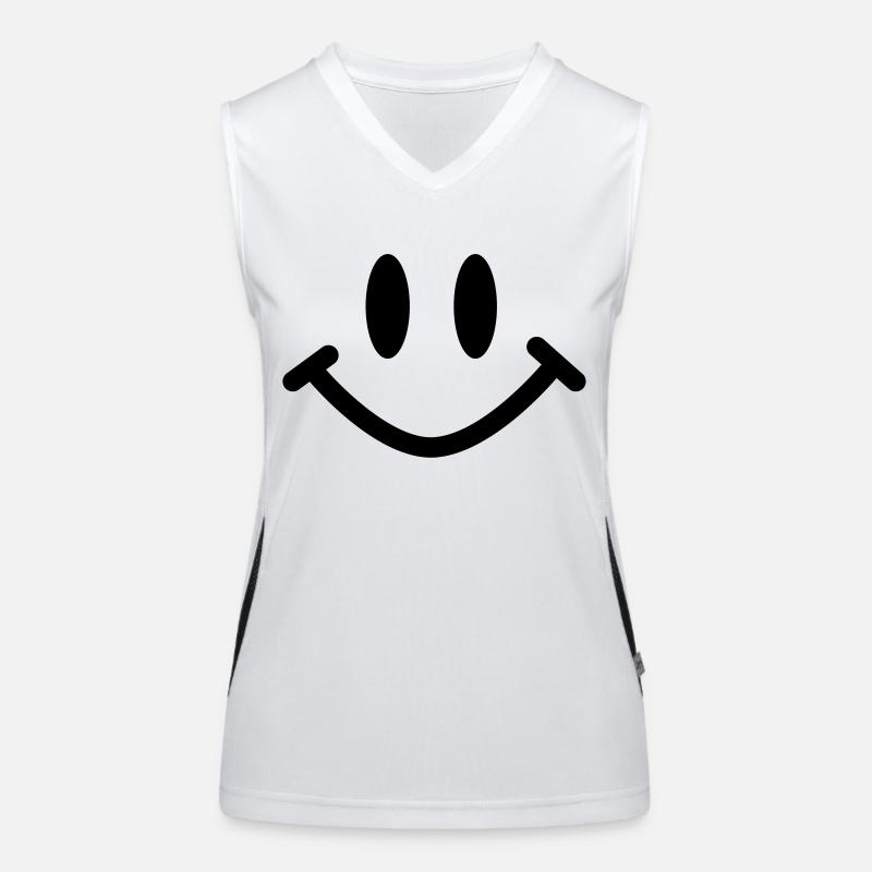 Smiley face Funktionelles Kontrast-Tank Top für Frauen