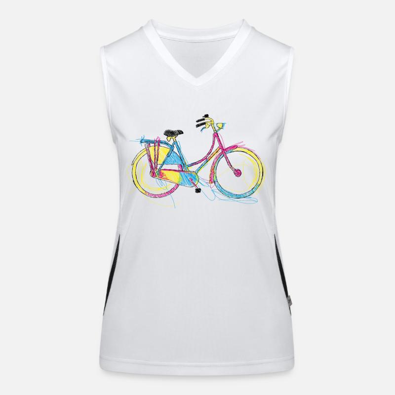 Cyclisme Débardeur respirant contrasté Femme