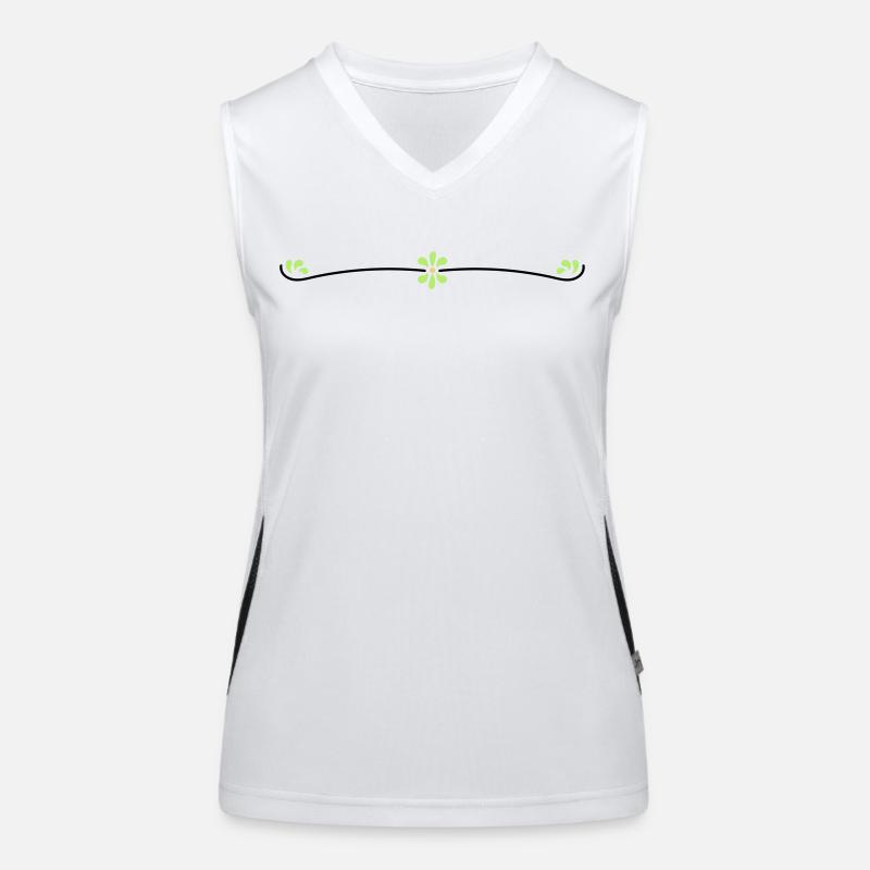Blumenranke Funktionelles Kontrast-Tank Top für Frauen