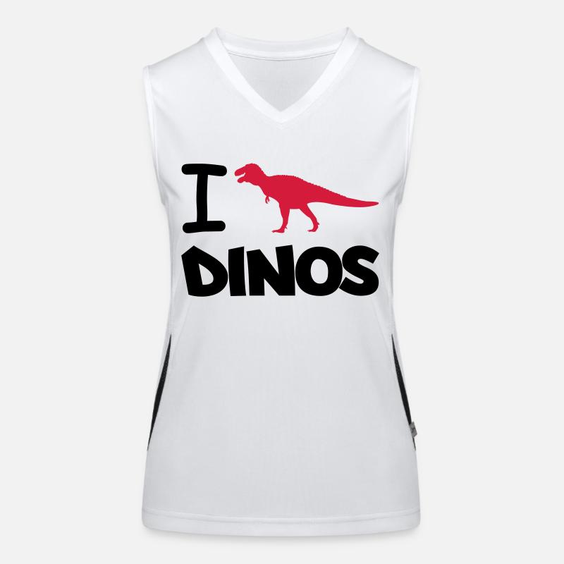 i_love_dinos Débardeur respirant contrasté Femme