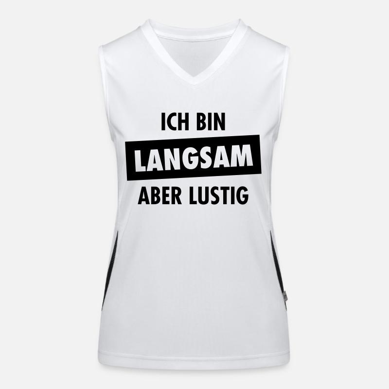 Ich Bin Langsam Aber Lustig) Funktionelles Kontrast-Tank Top für Frauen