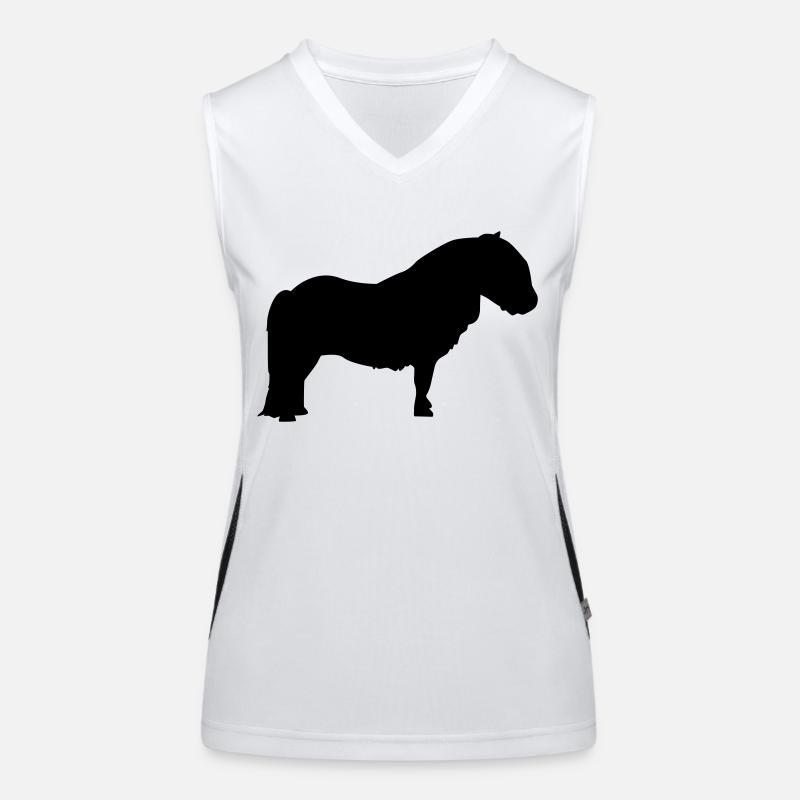 Shetlandpony Funktionelles Kontrast-Tank Top für Frauen
