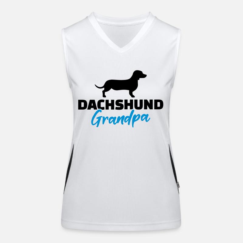 Dackel Funktionelles Kontrast-Tank Top für Frauen