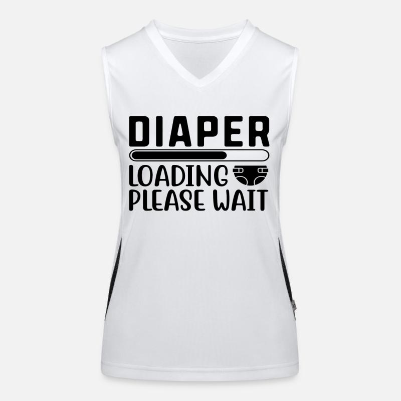 Diaper Loading Please Wait Funktionelles Kontrast-Tank Top für Frauen