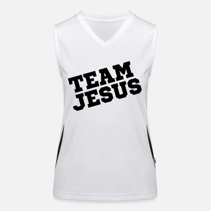 Team Jesus Geschenk witzig Funktionelles Kontrast-Tank Top für Frauen
