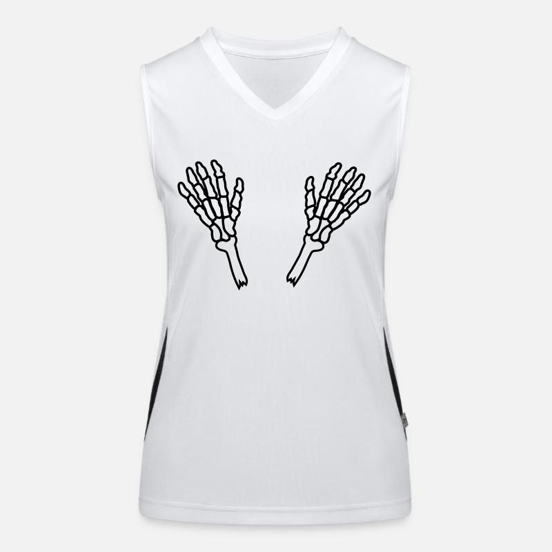 Skeleton Hands 2 Arms Women's Functional Contrast Tank Top