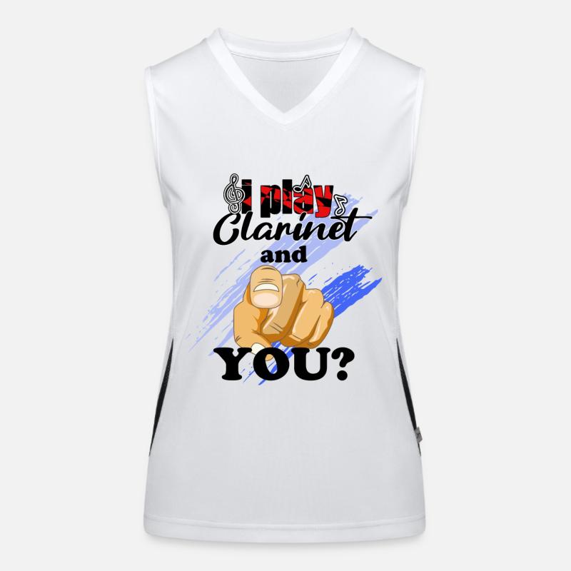 Clarinet i play Clarinet Cool Funktionelles Kontrast-Tank Top für Frauen