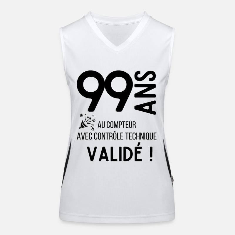99 ans validé Débardeur respirant contrasté Femme
