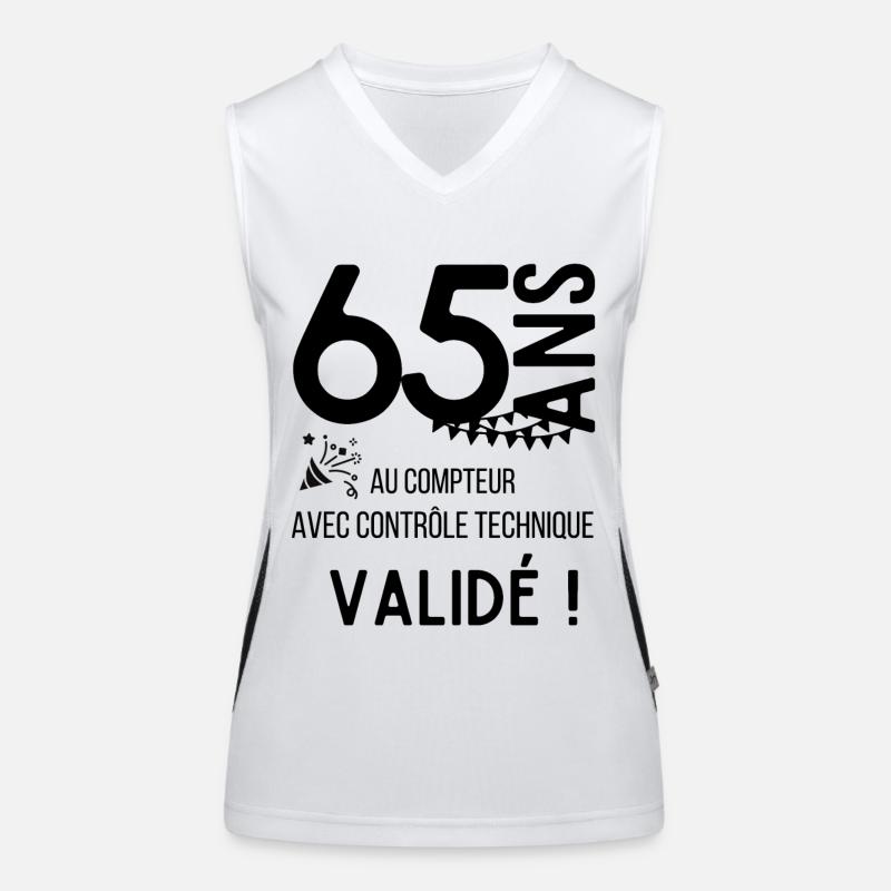 65 ans validé Débardeur respirant contrasté Femme