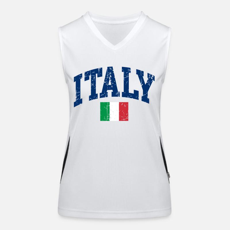 Drapeau italien Débardeur respirant contrasté Femme