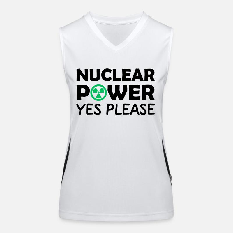 Atomkraft, Ja bitte, Ja zu Kernenergie Funktionelles Kontrast-Tank Top für Frauen