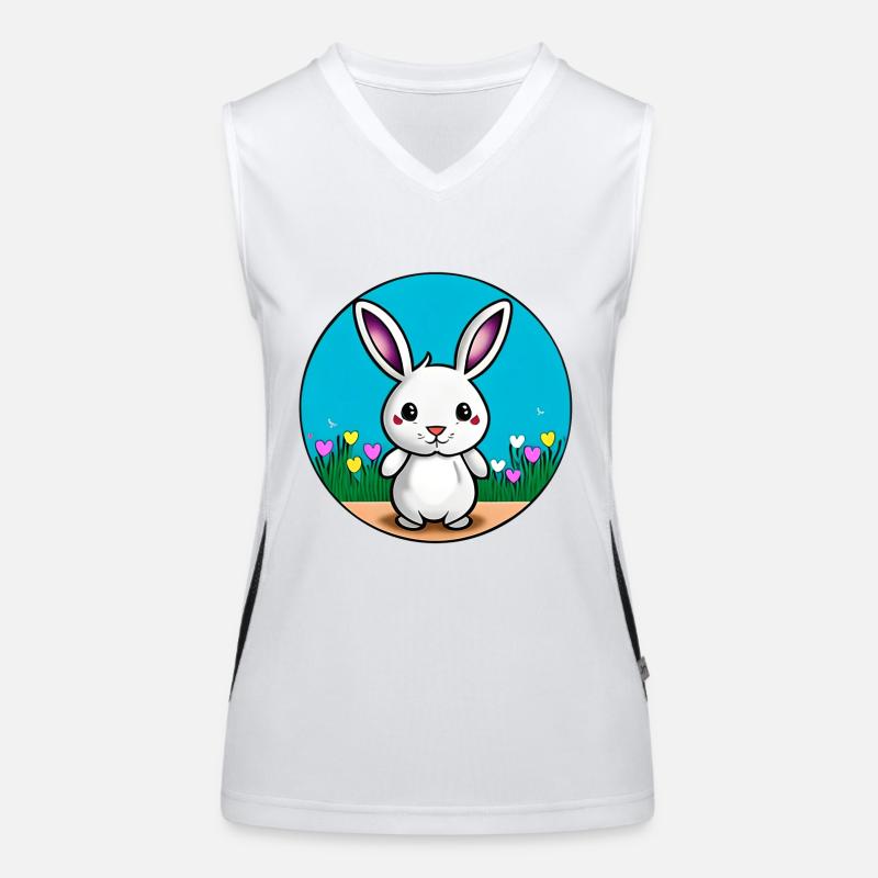 Kleiner Hase Osterhase Funktionelles Kontrast-Tank Top für Frauen
