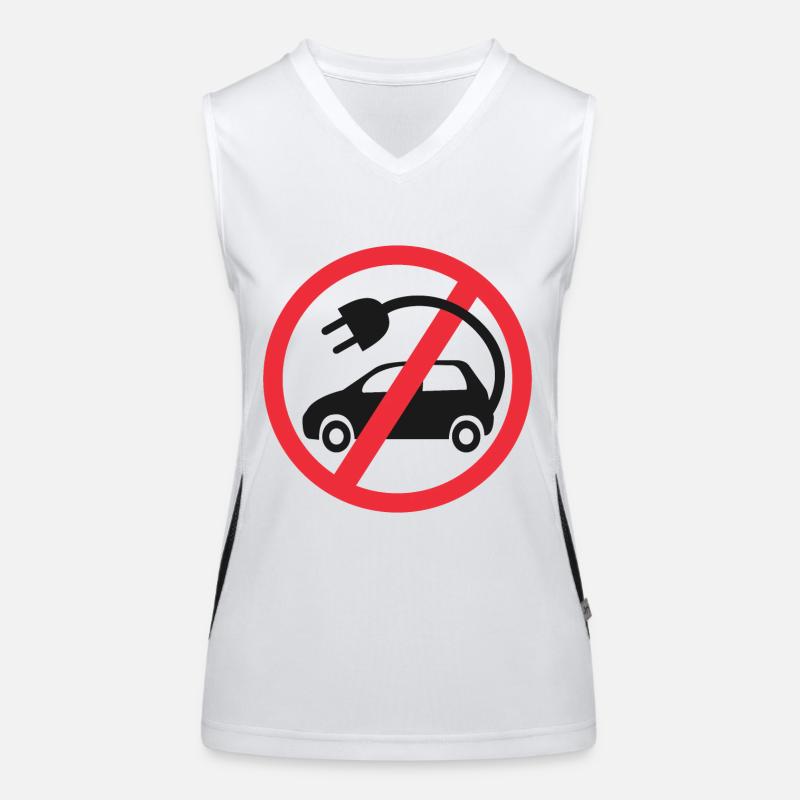 Elektroautos Nein danke Funktionelles Kontrast-Tank Top für Frauen