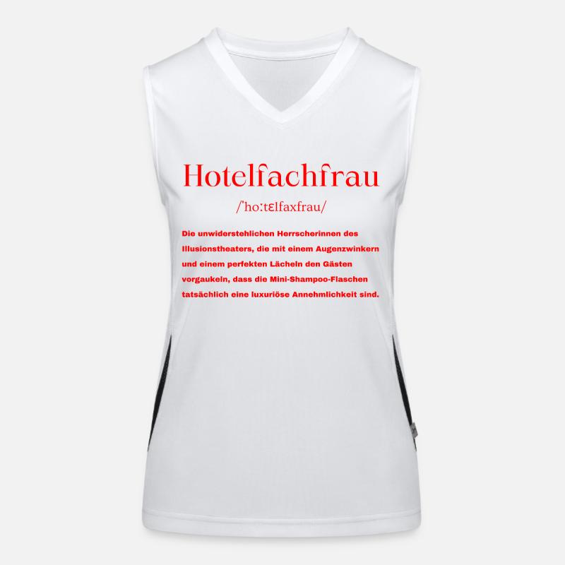 Hotelfachfrau Definition Funktionelles Kontrast-Tank Top für Frauen