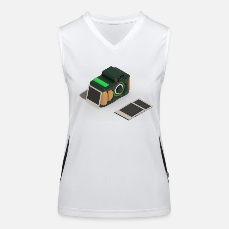 Kamera Funktionelles Kontrast-Tank Top für Frauen