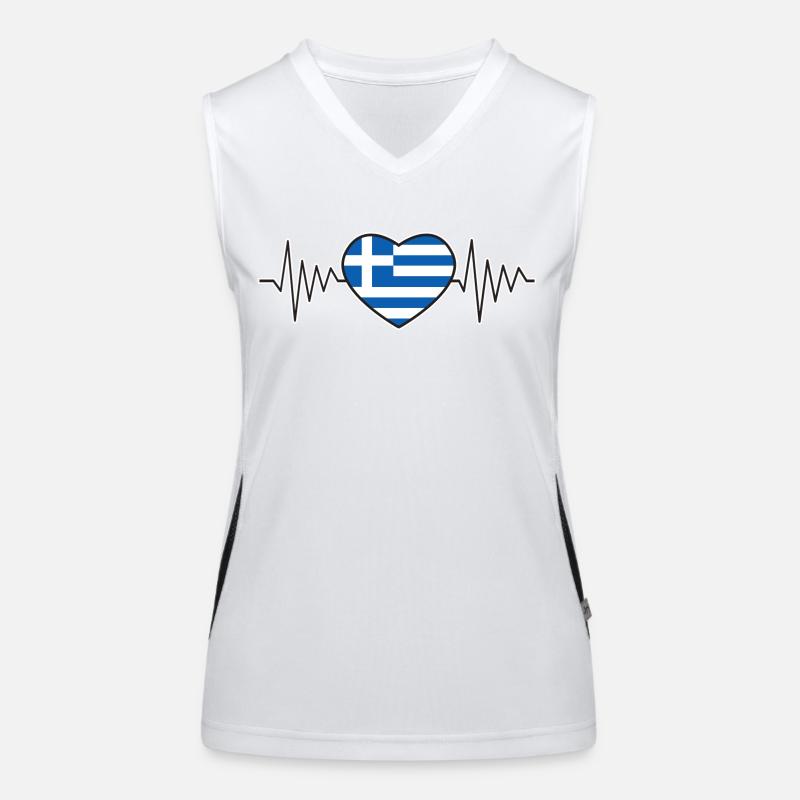 Der griechische Herzschlag Funktionelles Kontrast-Tank Top für Frauen