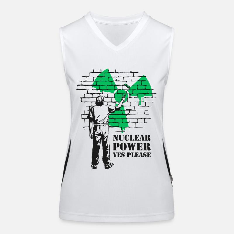 Atomkraft Ja bitte, Ja zu Atomenergie Funktionelles Kontrast-Tank Top für Frauen
