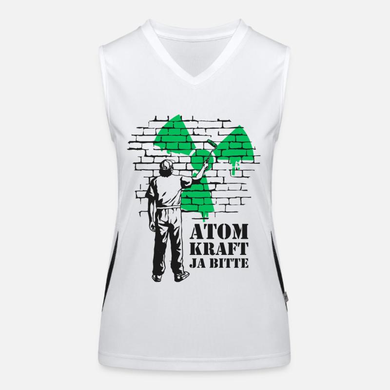 Atomkraft Ja bitte, Ja zu Atomenergie Funktionelles Kontrast-Tank Top für Frauen