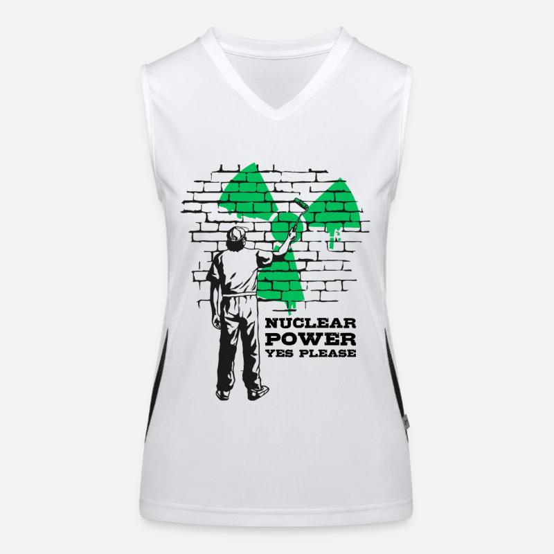 Atomkraft Ja bitte, Ja zu Atomenergie Funktionelles Kontrast-Tank Top für Frauen