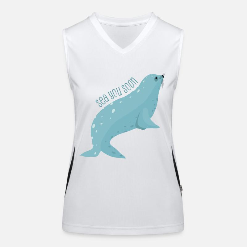 Meerestiere Funktionelles Kontrast-Tank Top für Frauen