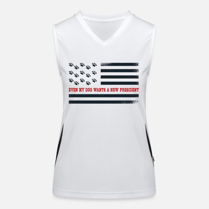 Sogar mein Hund möchte einen neuen Präsidenten Funktionelles Kontrast-Tank Top für Frauen