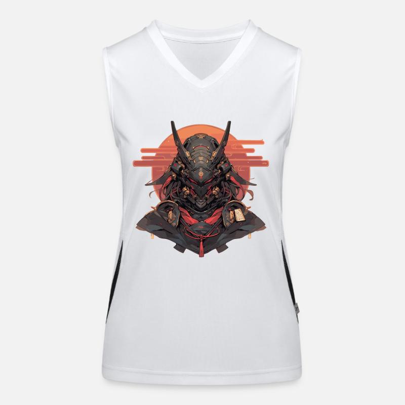 Futuristic Samurai Warrior Women's Functional Contrast Tank Top
